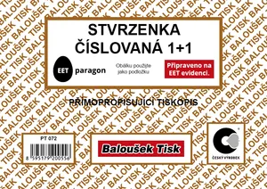 Stvrzenka A6 samopropis,číslovaná,50 listů PT072